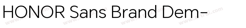 HONOR Sans Brand Dem字体转换